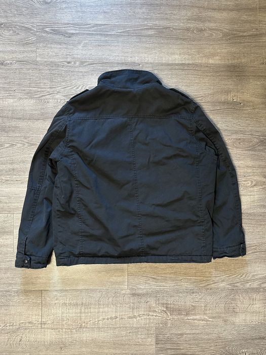 Чорна джинсова куртка LEVI’S з утеплювачем L-XL