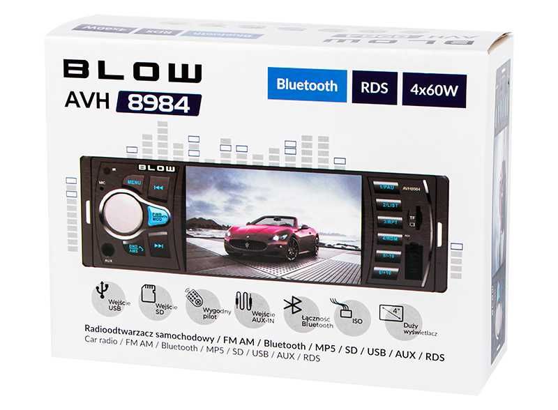 Radio BLOW AVH-8984 MP5 BT Pilot Aux RCA 4" Podgląd z Kamery COFANIA