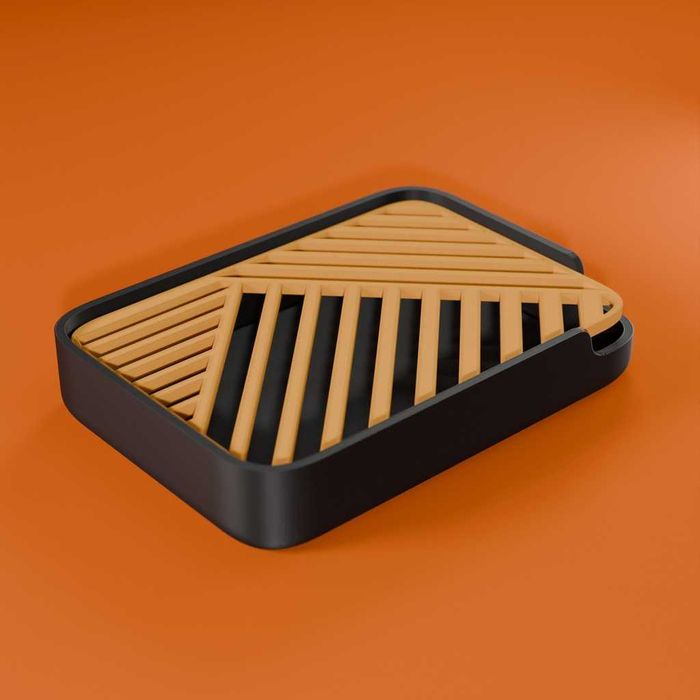 OUTLET Mydelniczka wolnostojąca na blat z ociekaczem  WZÓR LINES