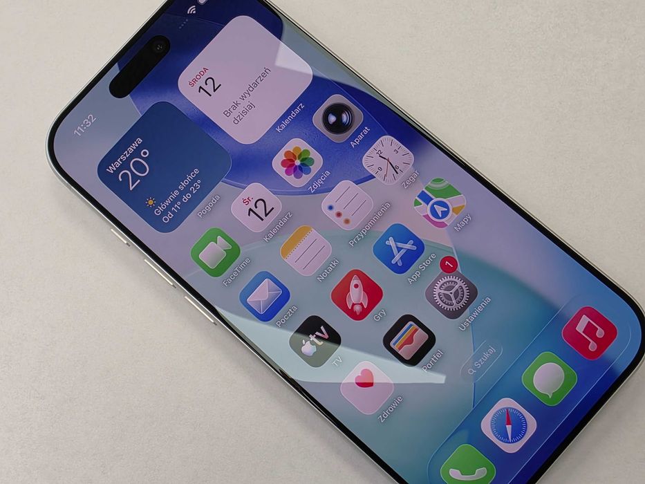 iPhone 17 PRO 256GB Dual SIM (SIM + eSIM)/ Silver/ A3523/ BAT 100%/ Grade A/ + ładowarka/ 27.03.26 z iSpot / Apple