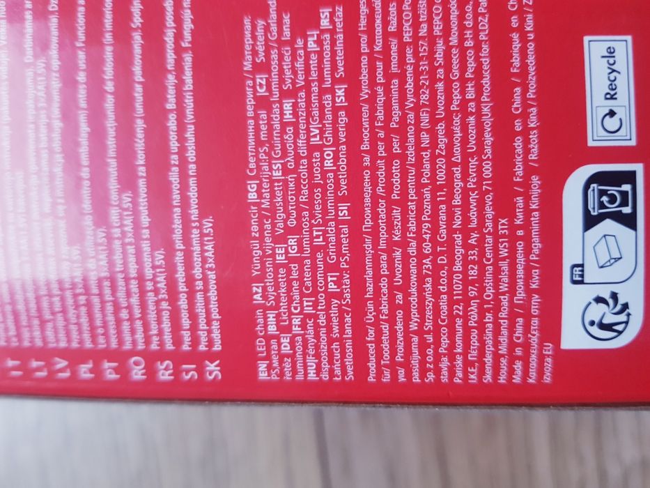 Nowy łańcuch świetlny 192 Led Marki Pepco