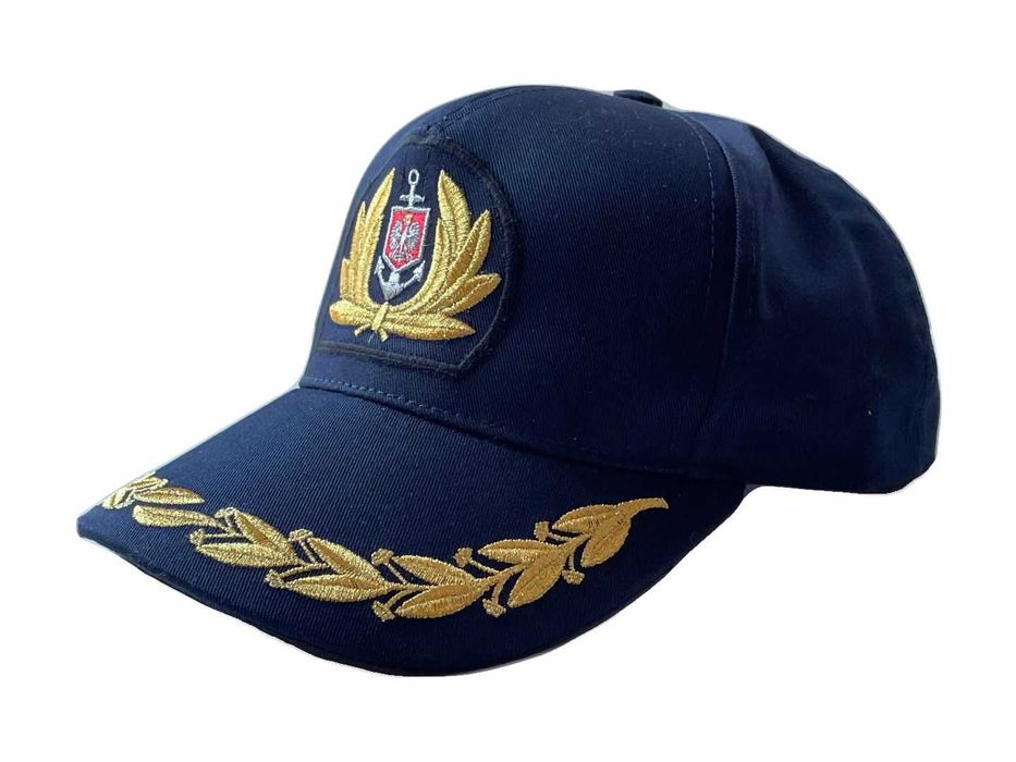 Czapka kapitańska bejbolówka baseball cap czapka żeglarska granatowa
