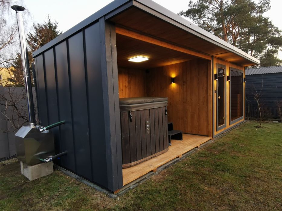 Kompleks Spa Sauna Nicea 7,2m x 2,3m Szatnia Piec