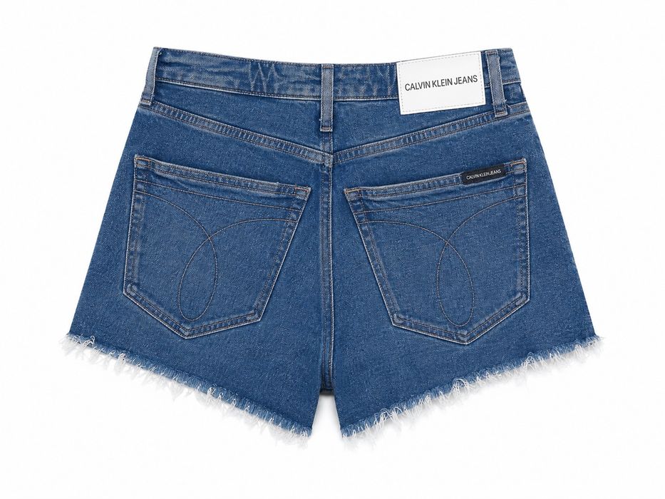 Calvin Klein Jeans Szorty Jeansowe Damskie Denim Niebieskie Rozmiar Xs
