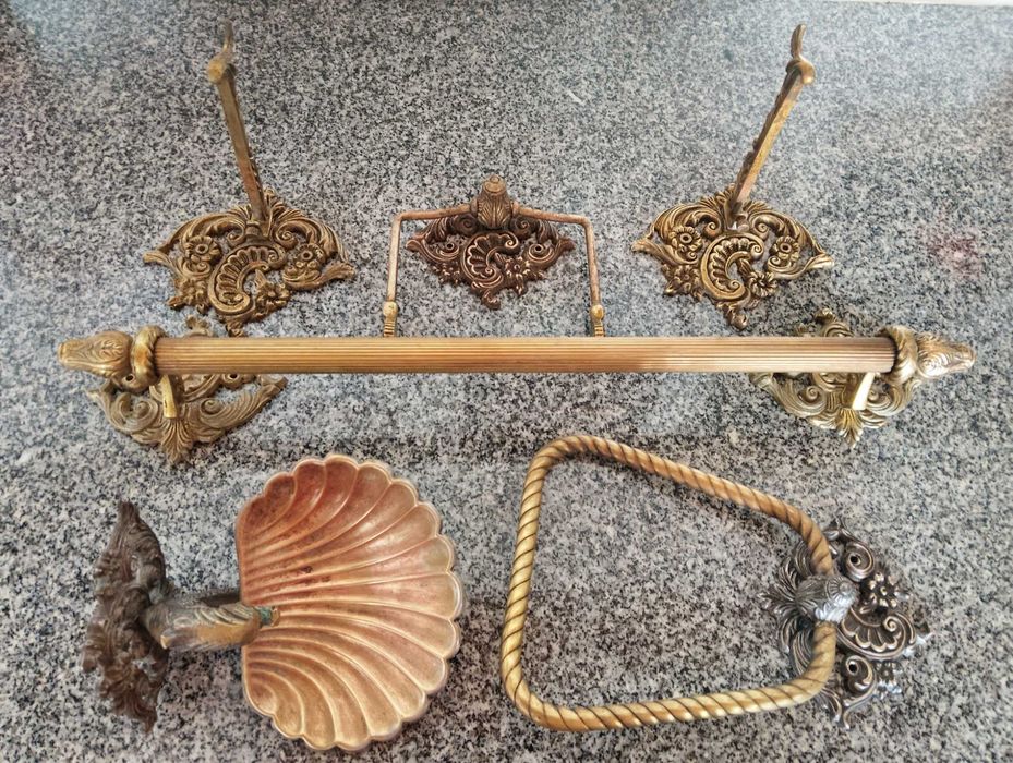 Vendo Conjunto Toalheiros Casa Banho Vintage