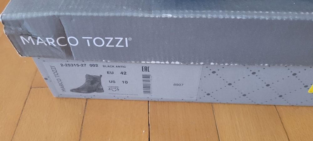 Skórzane botki/kozaki r. 42 Marco Tozzi