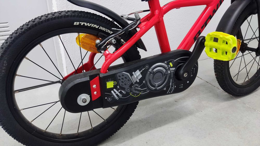Bicicleta de criança 4-6 anos 900 alu racing 16 polegadas vermelha - btwin
