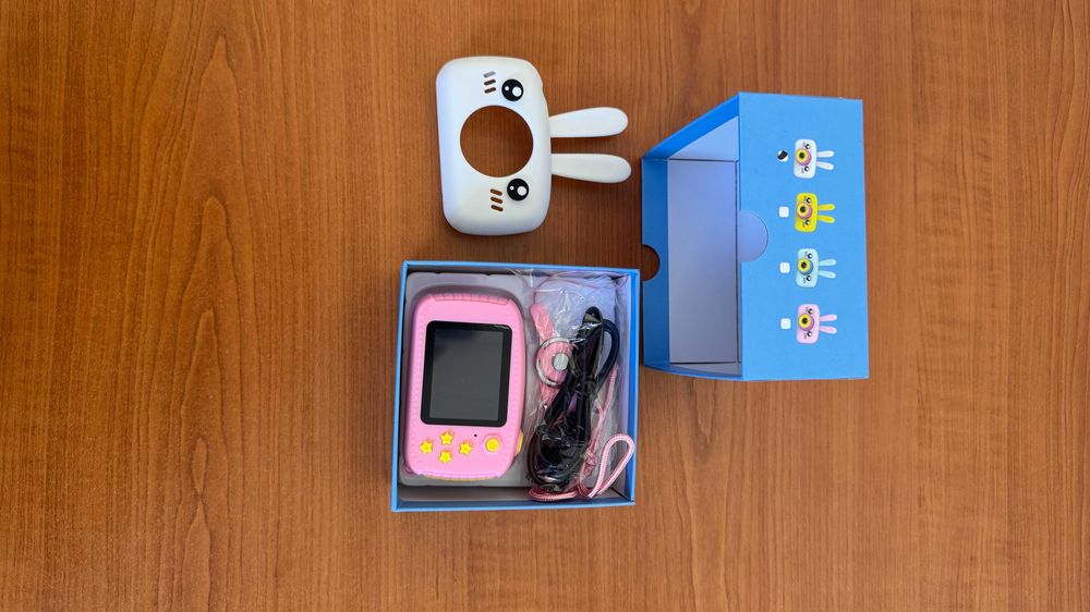 Дитячий фотоапарат рожево-жовтий. Новий