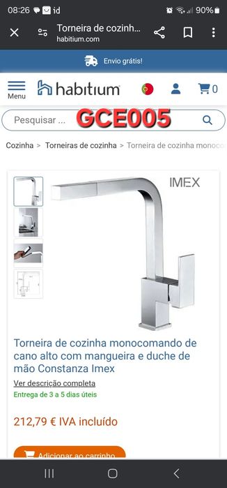 Torneiras Novas na Caixa  (IMEX)
