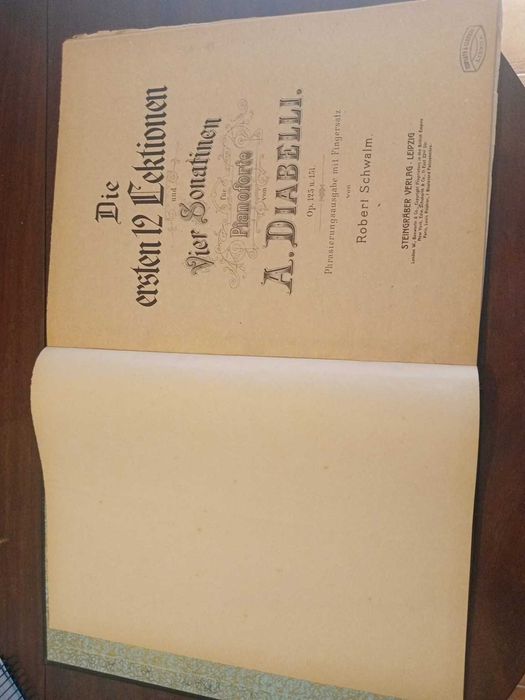 Álbum Antigo de Partituras Piano – Beethoven, Puccini, Diabelli, Toselli – c.1900