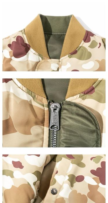 Двусторонний бомбер Bape х Alpha Industries 2 ленты M,L,XL,2XL размеры