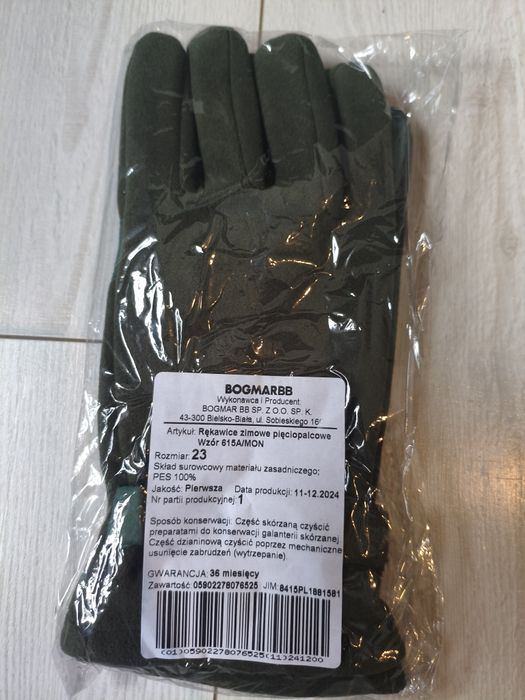 Rękawice rękawiczki zimowe wojskowe 615A/MON