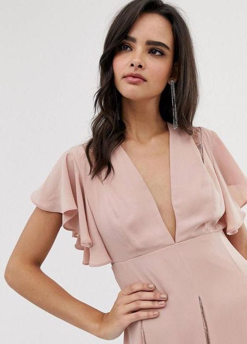 Сукня з мереживом персикова XS/S ASOS Design