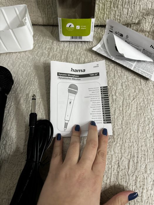 Microfone Dynamic Hama “DM-20” Novo