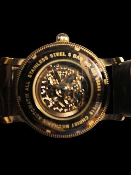 Męski Zegarek Christ Automatik Skeleton Mechanizm Przeszklony Skóra