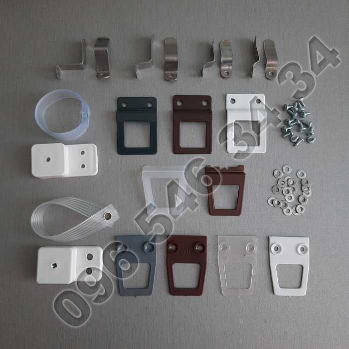 Комплектуючі для москітних сіток: ручки, кутики, полотно на відріз