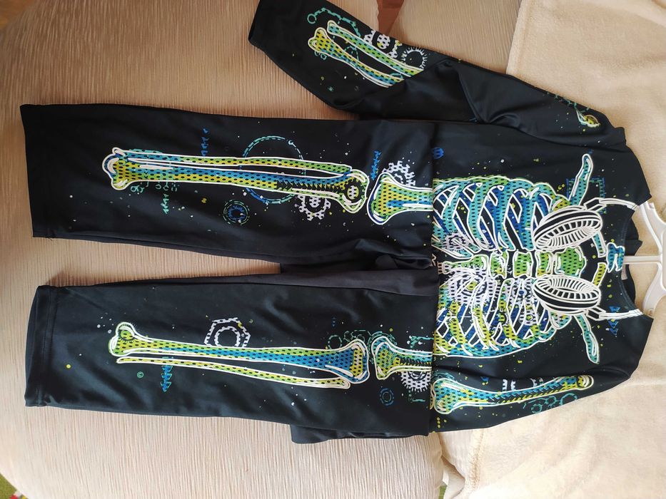костюм на Хелловін Halloween скелет skeleton світиться  f&f 9-10р 140с