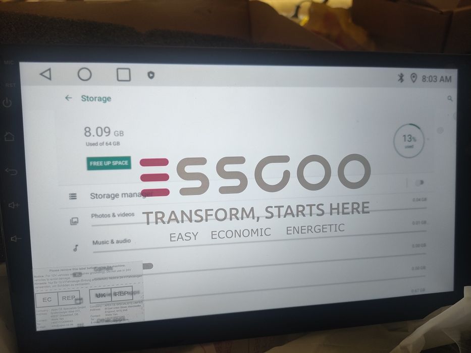 Radio Android 10 polegadas 64GB
