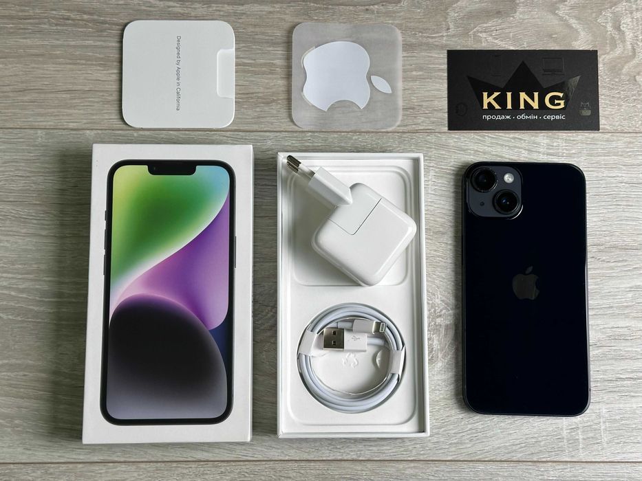 Apple iPhone 14 - 128GB - Midnight Neverlock Фізична сімка 100% АКУМУЛЯТОР №263