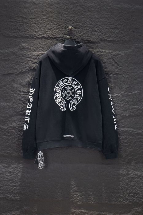CHROME HEARTS худи мужское унисекс черное оверсайз