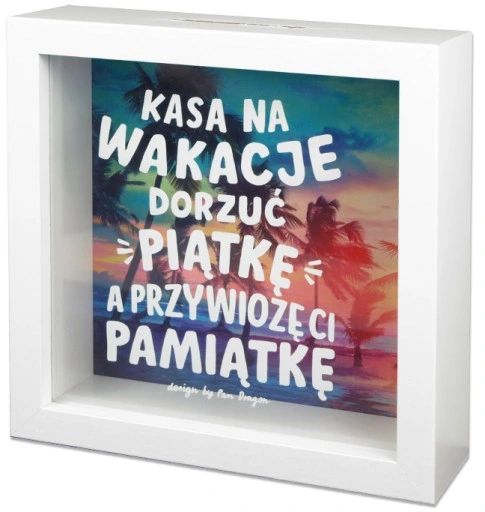 prezent skarbonka kasa na wakacje dorzuć piątkę