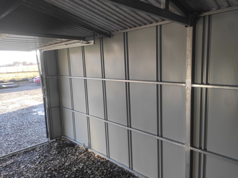 Garaż 5x6na rąbek grafit