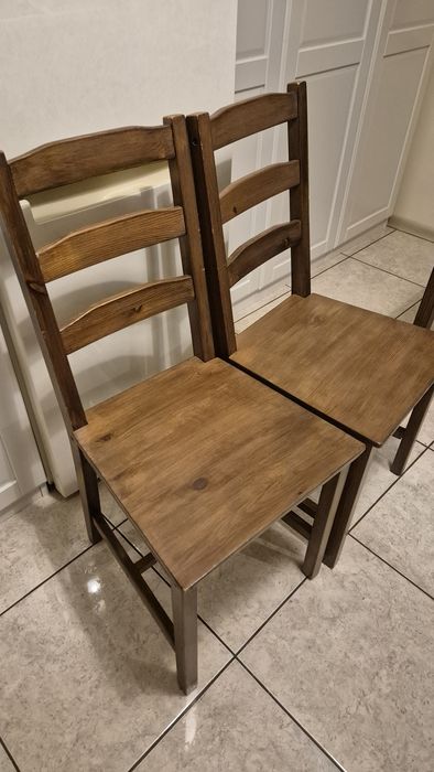 Drewniany stól i 4 krzesła Ikea Jokkmokk