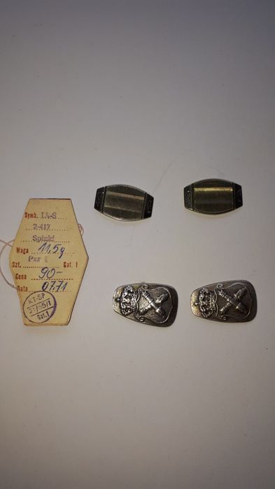 Spinki do koszuli - srebrne-vinted