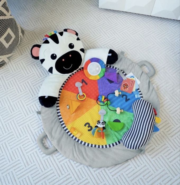 Розвиваючий килимок якісний  Baby Einstein "Zen’s Activity Milestones", дитячий розвиваючий коврик