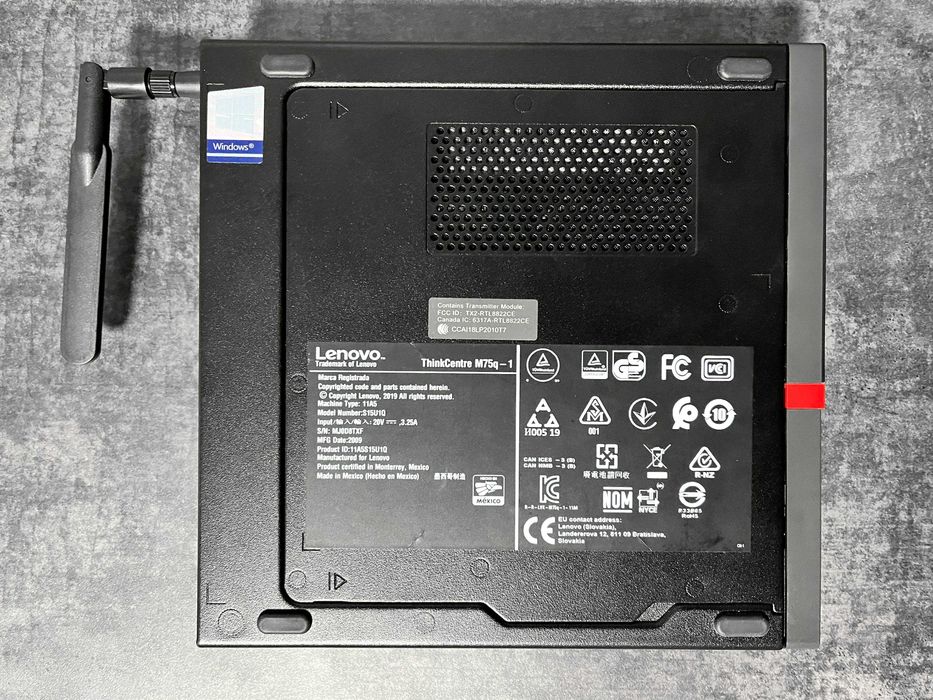 Мини ПК Lenovo ThinkCentre M75q-1 AMD Ryzen 3400GE / 16GB / 256GB SSD