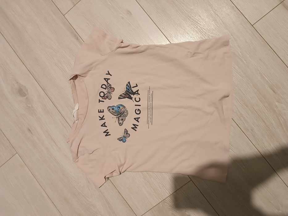 Podkoszulek t-shirt bluzka jasnoróżowa H&M 146/152
