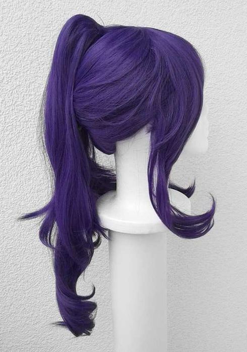 Mafuyu Project Sekai fioletowa peruka z kitką grzywką cosplay wig