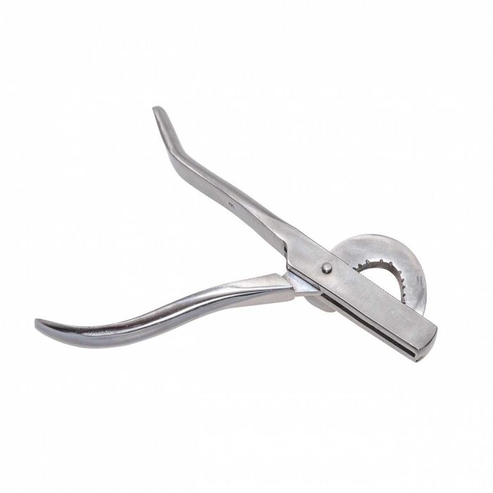 Emaskulator, zagięty, 19 cm, stal nierdzewna, Kerbl