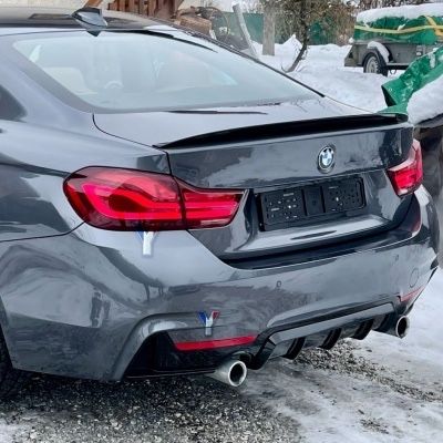 SPOILER DIFUSOR DE ESCAPE BMW SÉRIE 4 F32 F33 F36 M PERFORMANCE PRETO