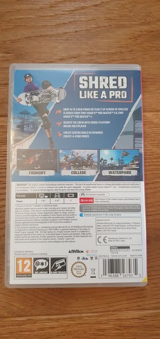 Tony Hawk's Pro Skater gra Nintendo Switch