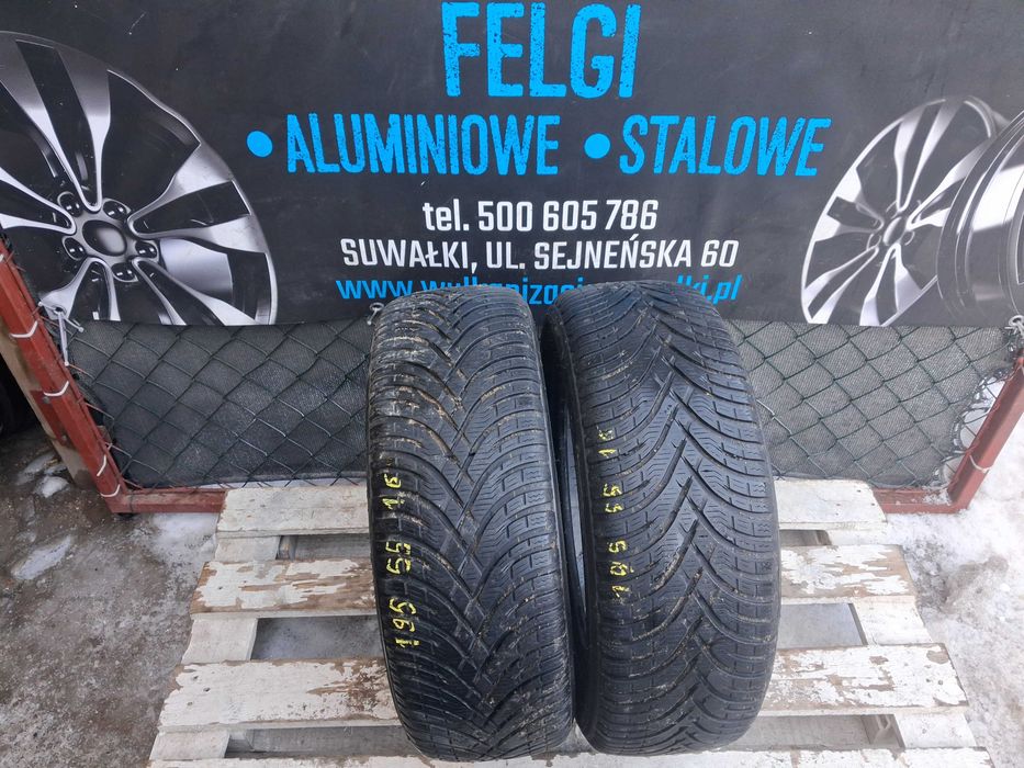 2x używane opony zimowe 195/55 R16 Kleber 22r Gwarancja Montaż