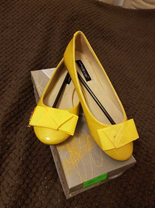Nowe musztardowe balerinki r.35/22.5cm