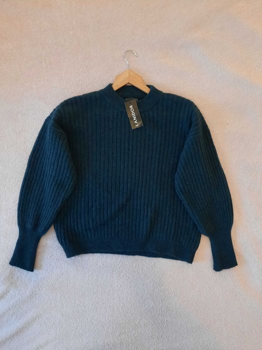 Camisola de Lã Azul Escuro "Petróleo" - LANIDOR