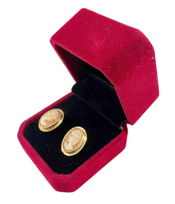 Rewelacyjne złote kolczyki Kamea 4,07G 585