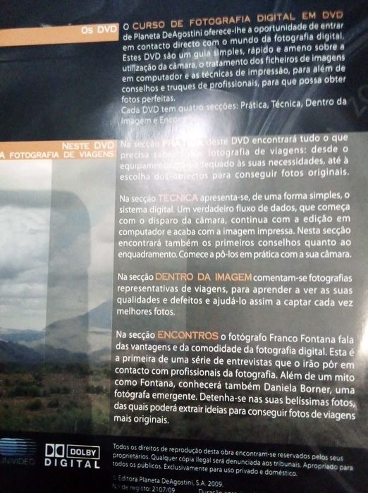 Curso de fotografia digital em DVD completo