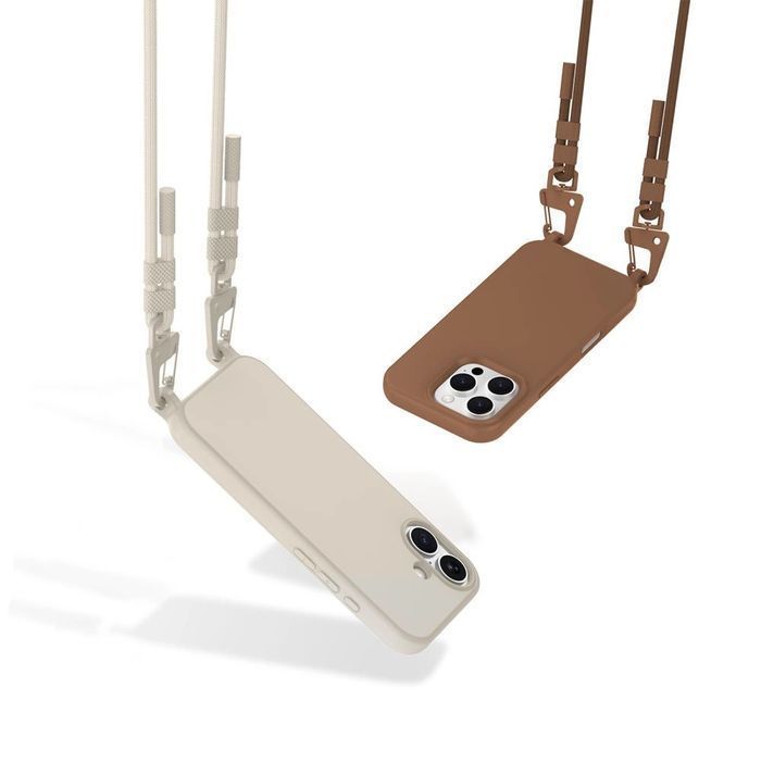 Etui Tech-Protect MagNecklace MagSafe na iPhone 12 / 12 Pro - beżowe