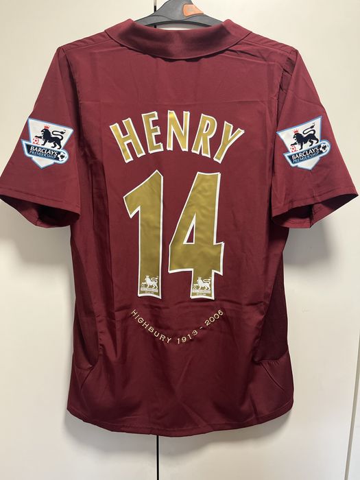 Koszulka Thierry Henry 14 – Arsenal – Barclays Premier League Retro O2