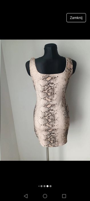 Sukienka o wzorze skóry węża XS-34