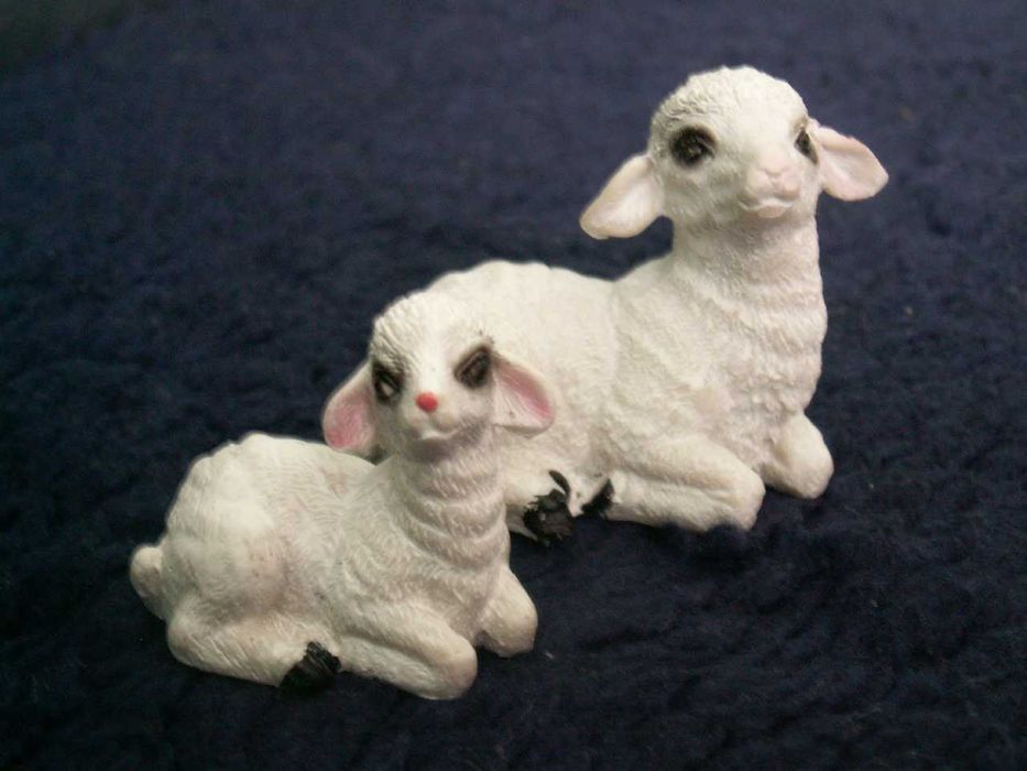 Owieczka - Owieczki leżące do szopki bożonarodzeniowej 15-18 cm Szopka