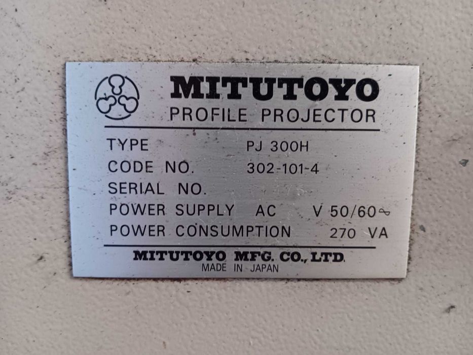 Projetor de Perfil Mitutoyo PJ 300H (302-101-4) – Equipamento de Medição de Precisão