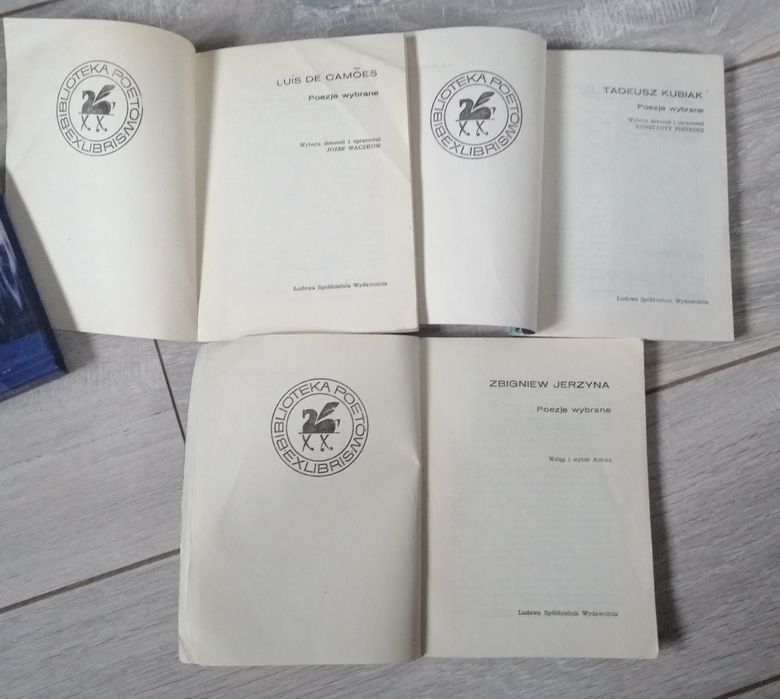 Poezje wybrane Camoes, Kubiak, Jerzyna/zestaw 3 szt.