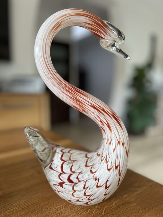Murano szkło artystyczne łabędź
