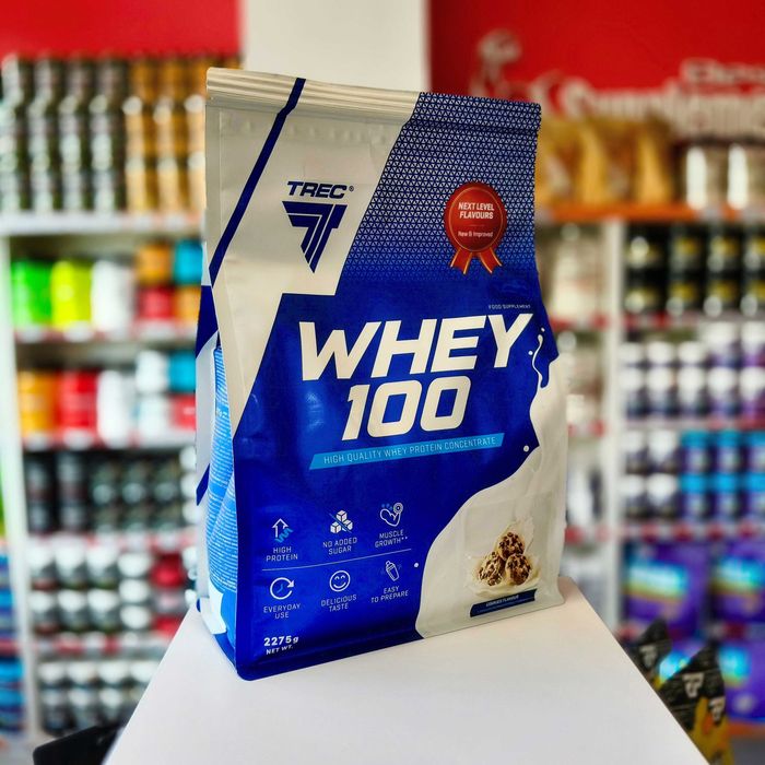TREC Whey 100 2275g Białko WPC Odżywka Białkowa smak ciastko