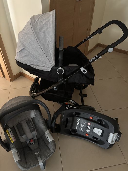 Trio Carrinho de Bebé Ursitos 3 em 1 (Carrinho + Ovo + Base Isofix)