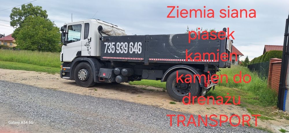 Ziemia humus - Kruszywa- Piasek z TRANSPORTEM